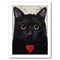 Love Cat by Michael Creese Black Framed Wall Art - Americanflat